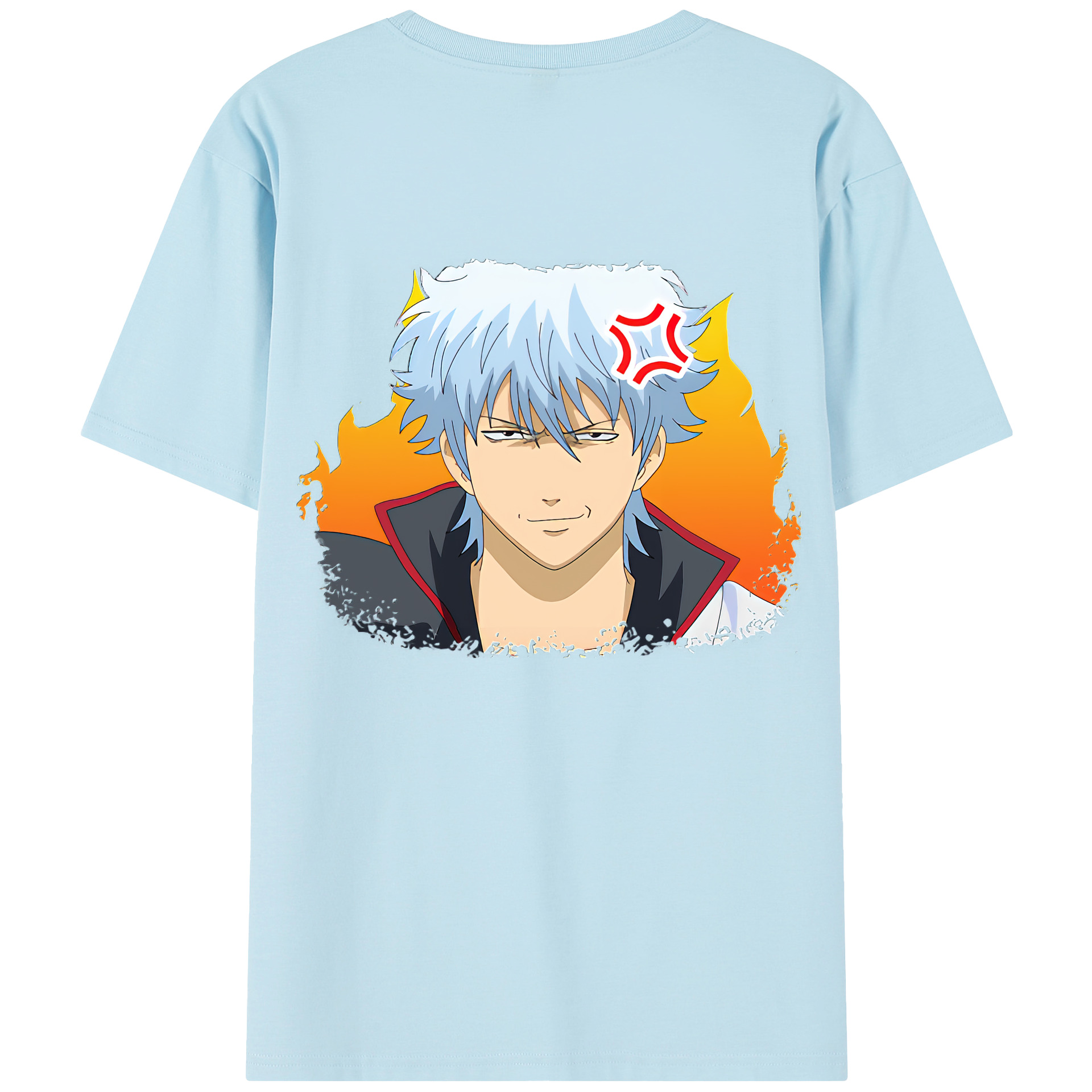 （画像用） ぎんたま 坂田銀時（さかたぎんとき） 神楽 志村新八（しむら しんぱち） GINTAMA Sakata Gintoki Kagura Shimura Shinpachi 綿100％半袖Tシャツ（背面プリント）